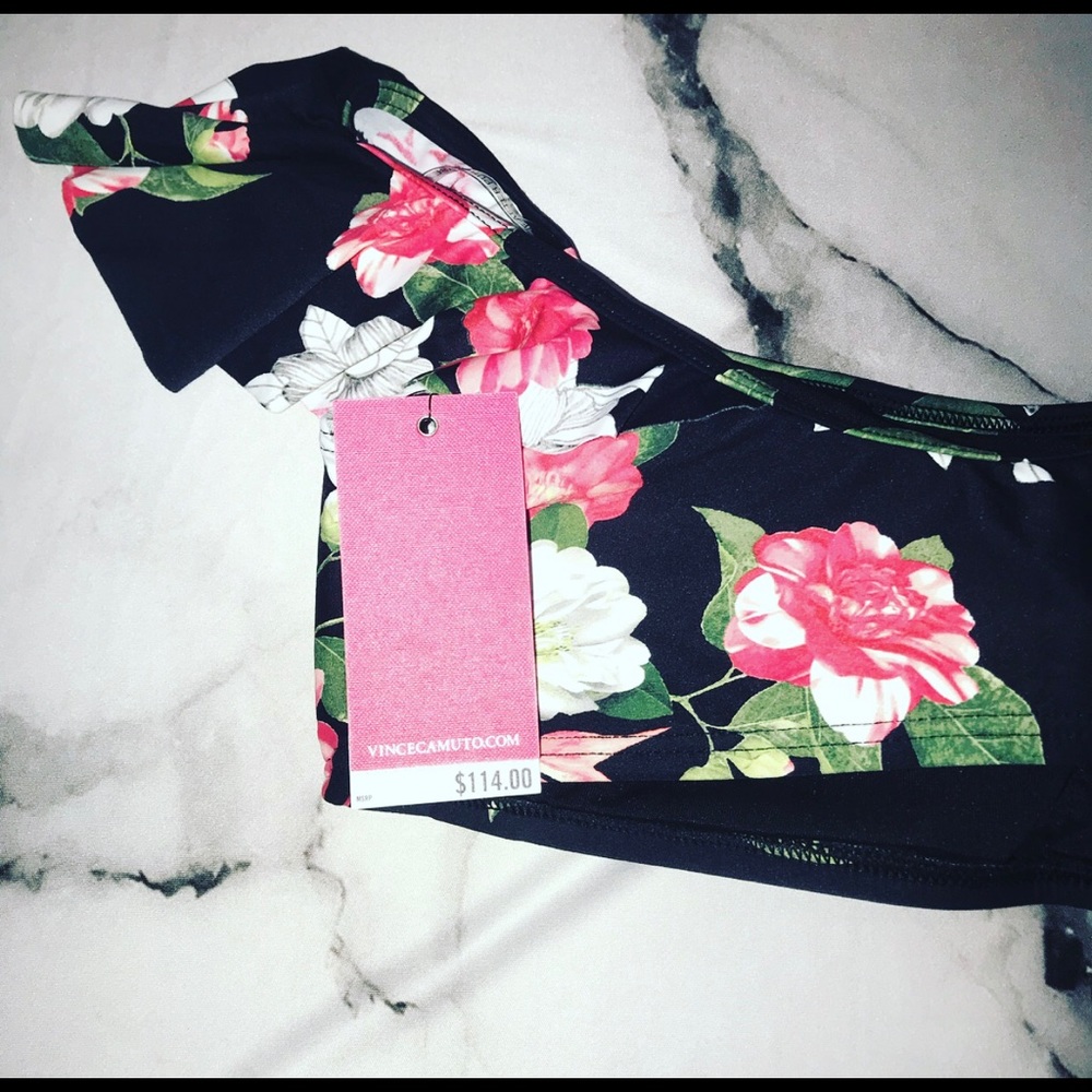 Vince Camuto Floral Swimsuit Top {L} Bottoms {M} - Picture 5 of 6